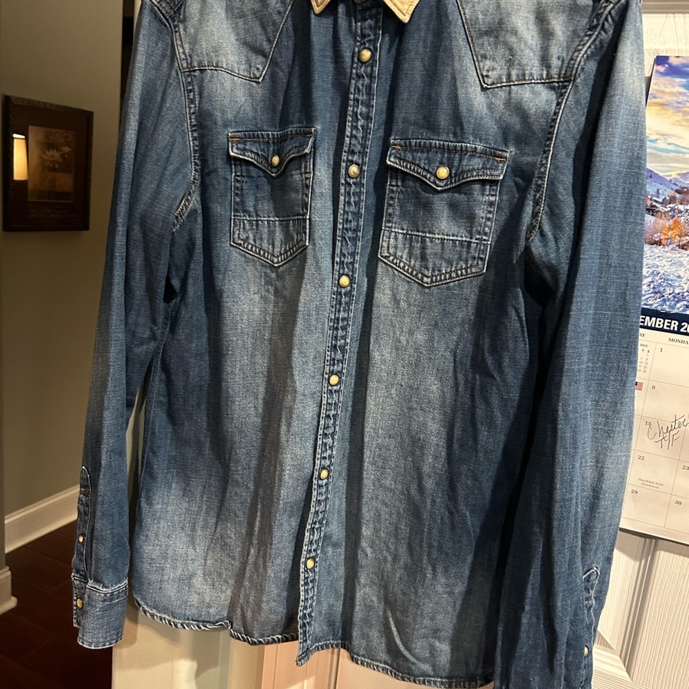 All Saints Denim Button Down Shirt Women’s